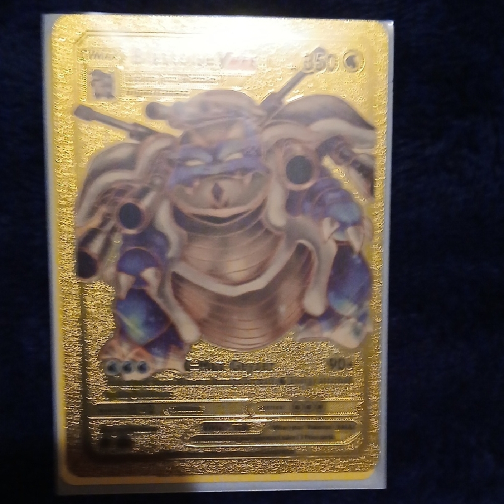 Gold Blastoise Collectible Pokemon Card